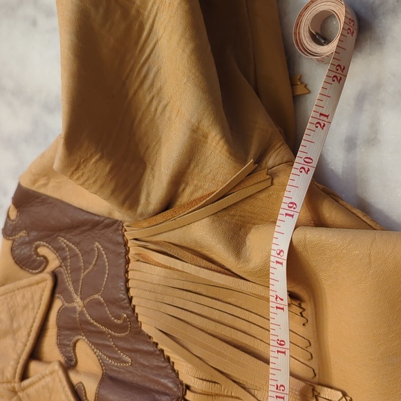 Vintage Rare Trego's Westwear 50s Fringed Leather Bohemian Butter Soft Jacket Sm - Picture 9 of 13